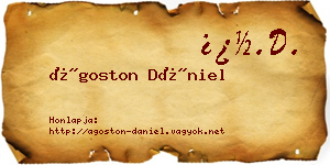 Ágoston Dániel névjegykártya